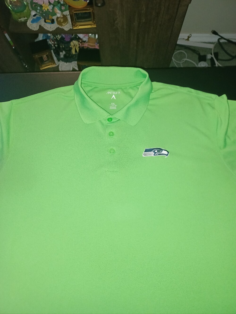 Seattle Seahawks Polo Golf Shirt Big Mans Size 2XL Green 2X